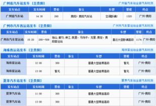 从广州到贵州的汽车费用一览