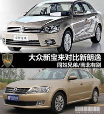 南北大众汽车排量对比