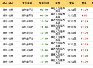 罗城到桂林的汽车票价详解
