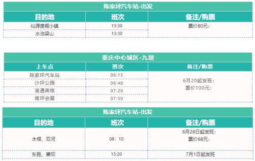 南川到璧山汽车票价格一览表