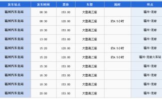 龙岩到赣州的汽车票价分析与比较