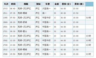 庐江到武汉的汽车票价查询指南